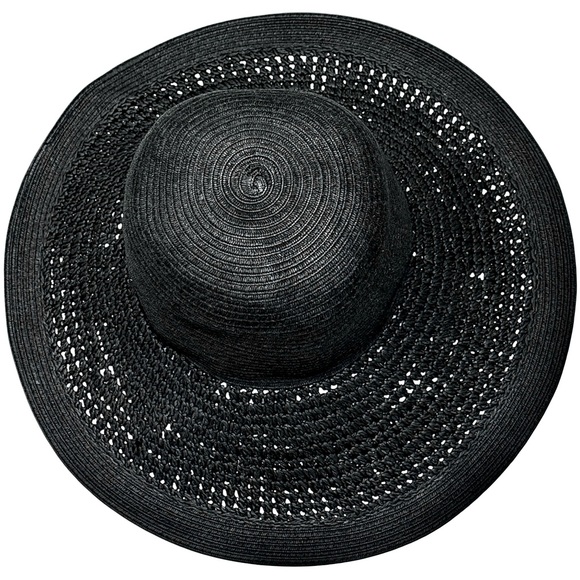 J.Crew Black Wide Brim Sun Hat - One Size - Picture 7 of 12